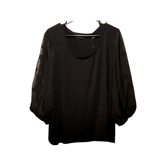 Tahari Tops - Tahari 2X black blouse